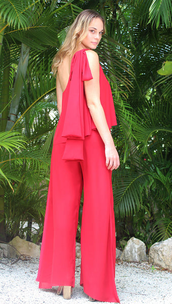 Wide Leg Pant with Box Pleat Detail- Available in all colors
